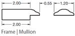 2 Pass - A201 mullion profile